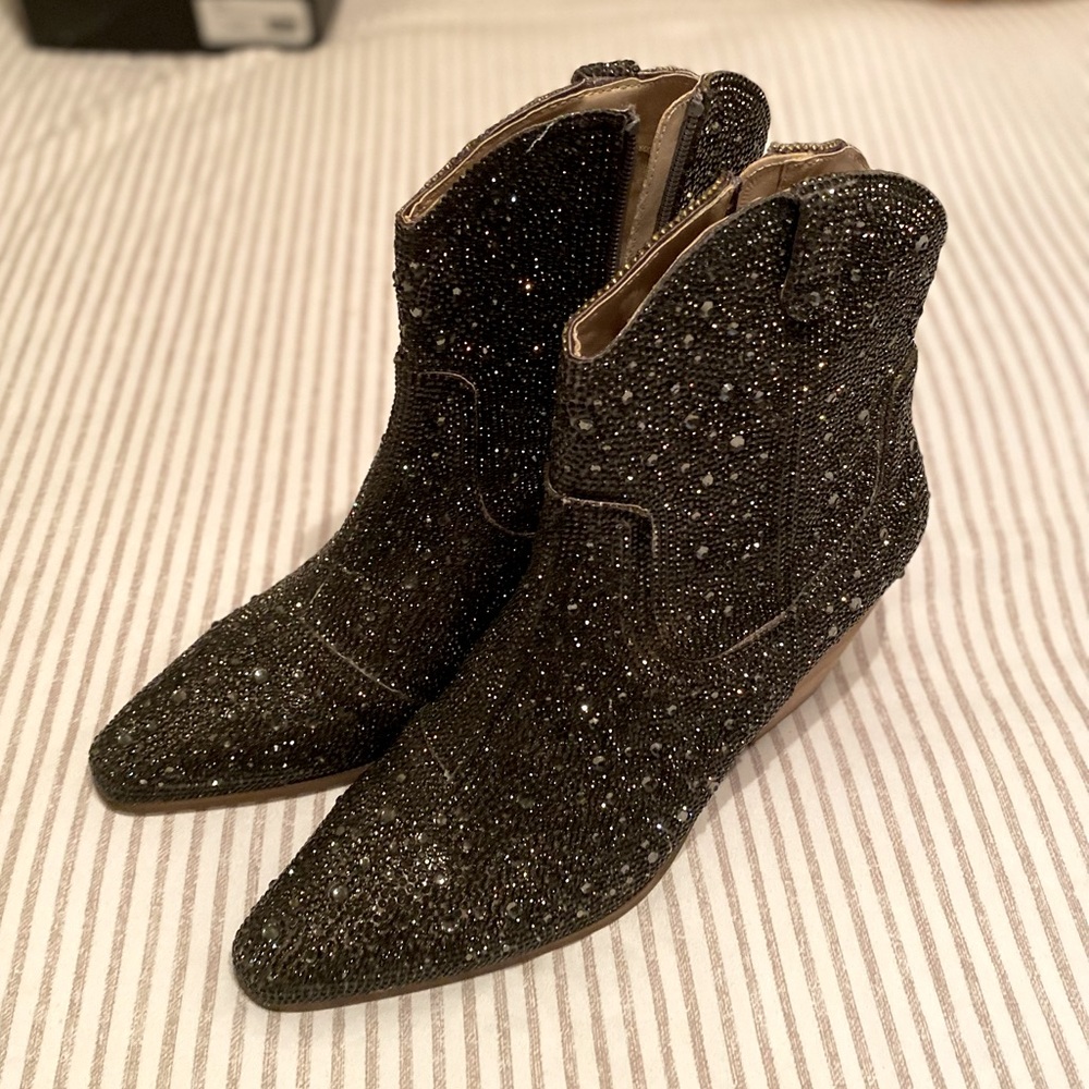 Smoke rhinestone Matisse Harlow  boots. 2.5 in heel. - Picture 3 of 5